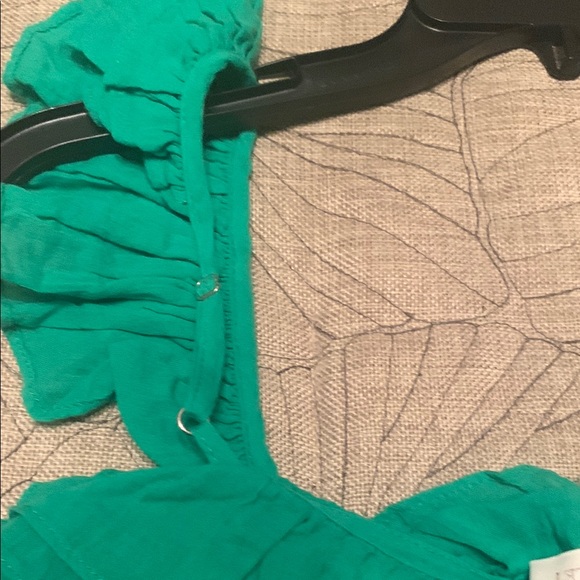 Chelsea & Violet Green Ruffled Sundress/Romper - Picture 6 of 12